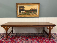 Load image into Gallery viewer, Antique English Country Farm Dining Table Farmhouse Tiger Oak 8&#39; Wide c.1920s