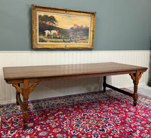 Load image into Gallery viewer, Antique English Country Farm Dining Table Farmhouse Tiger Oak 8&#39; Wide c.1920s