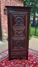 Load image into Gallery viewer, Antique French Breton Armoire Wardrobe Cabinet Linen Closet Chestnut c. 1900-20s