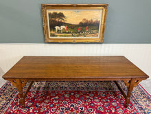 Load image into Gallery viewer, Antique English Country Farm Dining Table Farmhouse Tiger Oak 8&#39; Wide c.1920s