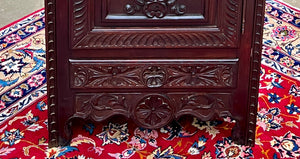 Antique French Breton Armoire Wardrobe Cabinet Linen Closet Chestnut c. 1900-20s