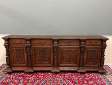 Load image into Gallery viewer, Antique French Breton LARGE Carved Sideboard Server Entry Buffet Oak c.1900-20s