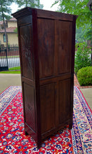 Load image into Gallery viewer, Antique French Breton Armoire Wardrobe Cabinet Linen Closet Chestnut c. 1900-20s