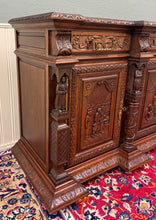 Load image into Gallery viewer, Antique French Breton LARGE Carved Sideboard Server Entry Buffet Oak c.1900-20s
