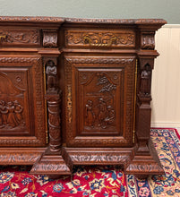 Load image into Gallery viewer, Antique French Breton LARGE Carved Sideboard Server Entry Buffet Oak c.1900-20s