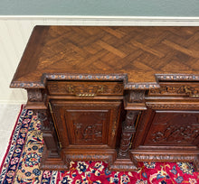 Load image into Gallery viewer, Antique French Breton LARGE Carved Sideboard Server Entry Buffet Oak c.1900-20s