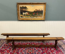 Load image into Gallery viewer, Antique French Farmhouse Benches Banquette Seating Pair Window Seats 19th C