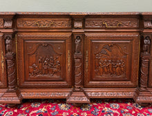 Load image into Gallery viewer, Antique French Breton LARGE Carved Sideboard Server Entry Buffet Oak c.1900-20s