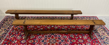 Load image into Gallery viewer, Antique French Farmhouse Benches Banquette Seating Pair Window Seats 19th C