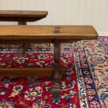 Load image into Gallery viewer, Antique French Farmhouse Benches Banquette Seating Pair Window Seats 19th C