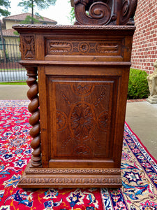 Antique French Buffet Server Sideboard Buffet Barley Twist Honey Oak 3-Tier 19C