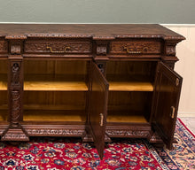 Load image into Gallery viewer, Antique French Breton LARGE Carved Sideboard Server Entry Buffet Oak c.1900-20s