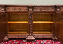 Load image into Gallery viewer, Antique French Breton LARGE Carved Sideboard Server Entry Buffet Oak c.1900-20s