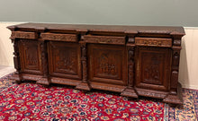 Load image into Gallery viewer, Antique French Breton LARGE Carved Sideboard Server Entry Buffet Oak c.1900-20s