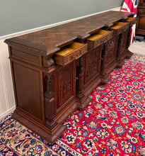 Load image into Gallery viewer, Antique French Breton LARGE Carved Sideboard Server Entry Buffet Oak c.1900-20s