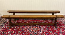 Load image into Gallery viewer, Antique French Farmhouse Benches Banquette Seating Pair Window Seats 19th C