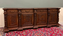 Load image into Gallery viewer, Antique French Breton LARGE Carved Sideboard Server Entry Buffet Oak c.1900-20s