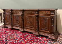 Load image into Gallery viewer, Antique French Breton LARGE Carved Sideboard Server Entry Buffet Oak c.1900-20s