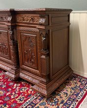 Load image into Gallery viewer, Antique French Breton LARGE Carved Sideboard Server Entry Buffet Oak c.1900-20s
