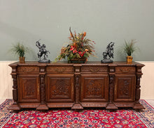 Load image into Gallery viewer, Antique French Breton LARGE Carved Sideboard Server Entry Buffet Oak c.1900-20s