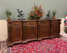 Load image into Gallery viewer, Antique French Breton LARGE Carved Sideboard Server Entry Buffet Oak c.1900-20s