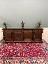 Load image into Gallery viewer, Antique French Breton LARGE Carved Sideboard Server Entry Buffet Oak c.1900-20s