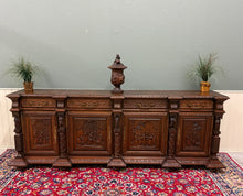Load image into Gallery viewer, Antique French Breton LARGE Carved Sideboard Server Entry Buffet Oak c.1900-20s