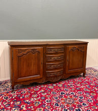 Load image into Gallery viewer, Antique French Louis XV Bow Front Buffet Sideboard Server Carved Oak c. 1930s