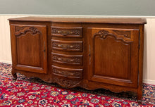 Load image into Gallery viewer, Antique French Louis XV Bow Front Buffet Sideboard Server Carved Oak c. 1930s