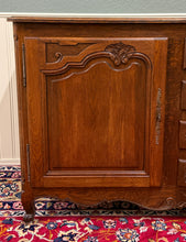 Load image into Gallery viewer, Antique French Louis XV Bow Front Buffet Sideboard Server Carved Oak c. 1930s