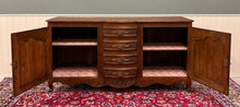 Load image into Gallery viewer, Antique French Louis XV Bow Front Buffet Sideboard Server Carved Oak c. 1930s
