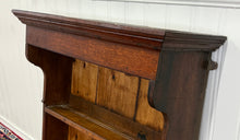 Load image into Gallery viewer, Antique English Plate Rack Wall Shelf Hanging Wall Decor Carved Oak 19th C