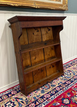 Load image into Gallery viewer, Antique English Plate Rack Wall Shelf Hanging Wall Decor Carved Oak 19th C