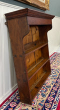 Load image into Gallery viewer, Antique English Plate Rack Wall Shelf Hanging Wall Decor Carved Oak 19th C