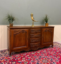 Load image into Gallery viewer, Antique French Louis XV Bow Front Buffet Sideboard Server Carved Oak c. 1930s