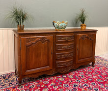 Load image into Gallery viewer, Antique French Louis XV Bow Front Buffet Sideboard Server Carved Oak c. 1930s