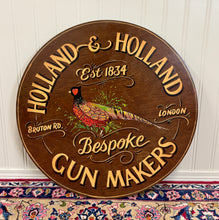 Load image into Gallery viewer, Vintage English Pub Sign Holland &amp; Holland Gun Makers Pheasant Lodge Bespoke