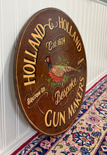 Load image into Gallery viewer, Vintage English Pub Sign Holland &amp; Holland Gun Makers Pheasant Lodge Bespoke