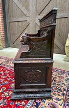 Load image into Gallery viewer, Antique French Monks Bench Settee Entry Petite Renaissance Revival Walnut c1870s