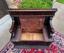 Load image into Gallery viewer, Antique French Monks Bench Settee Entry Petite Renaissance Revival Walnut c1870s