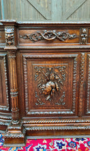 Load image into Gallery viewer, Antique French Hunt Sideboard Buffet Server Renaissance Revival Oak 19th Superb!