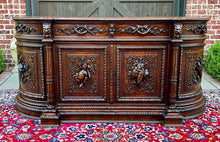 Load image into Gallery viewer, Antique French Hunt Sideboard Buffet Server Renaissance Revival Oak 19th Superb!