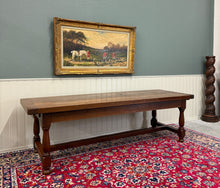 Load image into Gallery viewer, Antique French Country Farm Dining Table Farmhouse LARGE Drawer Oak 98"