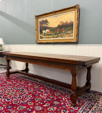 Load image into Gallery viewer, Antique French Country Farm Dining Table Farmhouse LARGE Drawer Oak 98"
