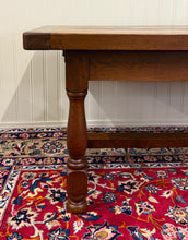Load image into Gallery viewer, Antique French Country Farm Dining Table Farmhouse LARGE Drawer Oak 98"