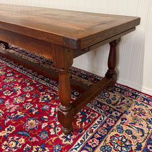 Load image into Gallery viewer, Antique French Country Farm Dining Table Farmhouse LARGE Drawer Oak 98"