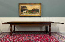 Load image into Gallery viewer, Antique French Country Farm Dining Table Farmhouse LARGE Drawer Oak 98"