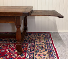 Load image into Gallery viewer, Antique French Country Farm Dining Table Farmhouse LARGE Drawer Oak 98"