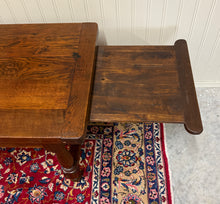 Load image into Gallery viewer, Antique French Country Farm Dining Table Farmhouse LARGE Drawer Oak 98"