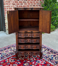 Load image into Gallery viewer, Antique French Cabinet Over Chest 4-Drawers Serpentine Carved Oak c. 1920s